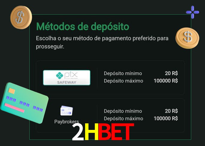O cassino 2Hbet oferece uma grande variedade de métodos de pagamento